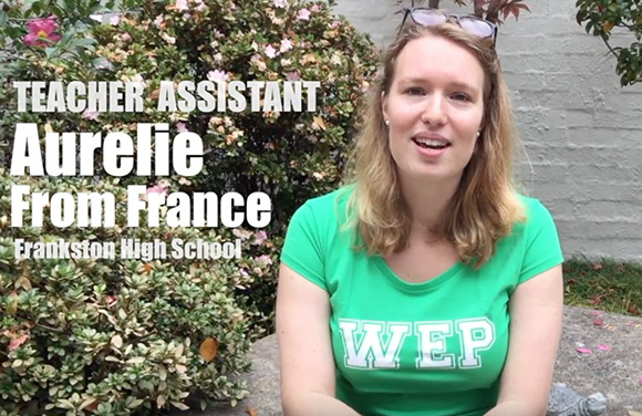 (vidéo) Aurélie, Teacher Assistant en Australie