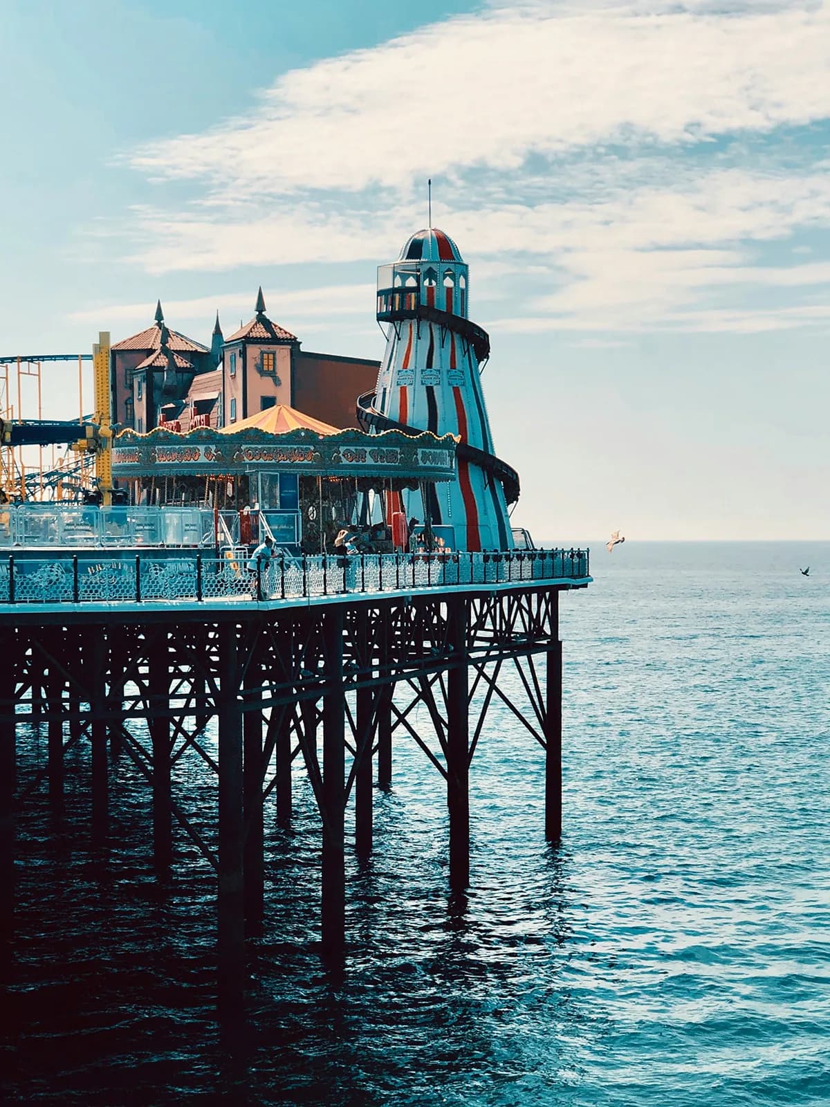 Brighton Pier au bord de la mer lors d’un séjour linguistique en Angleterre.
